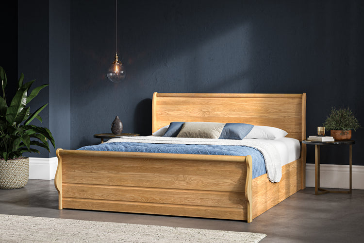 Emporia Windsor Oak Ottoman Bed Frame Elite Beds and Mattress
