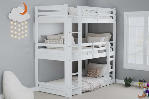 Tressa Triple Bunk Bed White