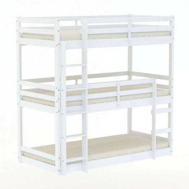 Tressa Triple Bunk Bed White