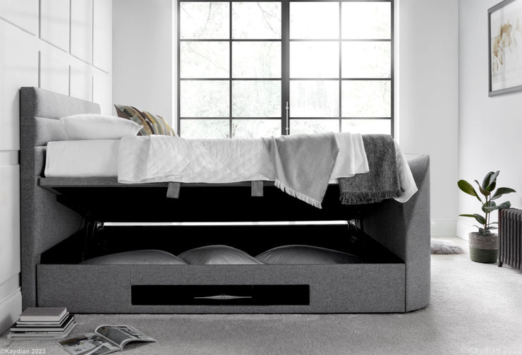 Kaydian Appleton TV Bed with Ottoman Storage - Side Lift
