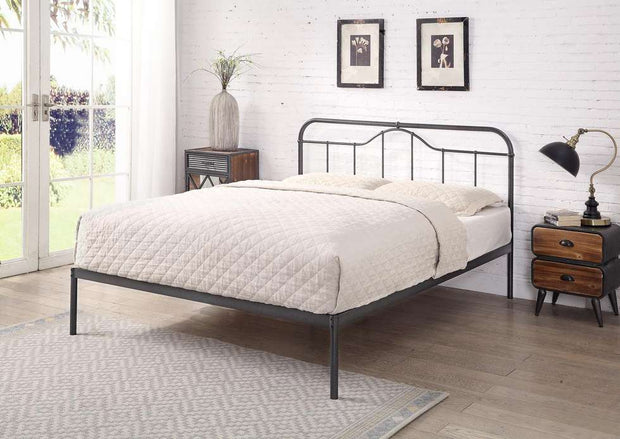 Oakenholt Metal Bedframe - Black and Silver