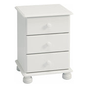 Richmond 3 Drawer Bedside Off White