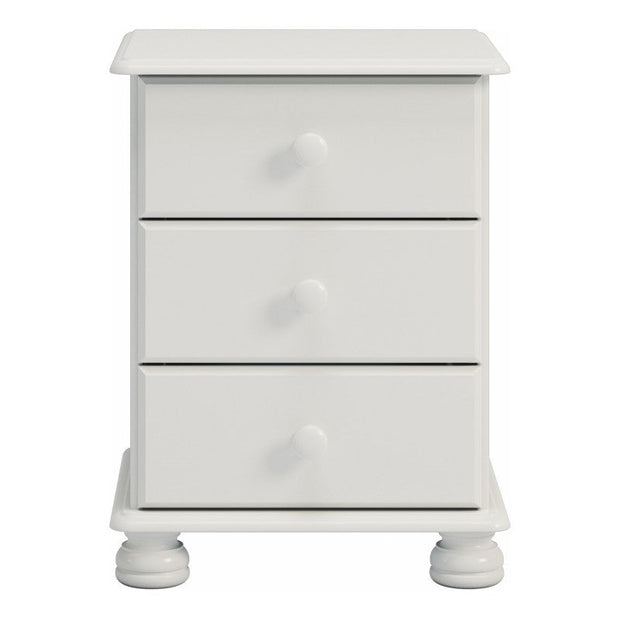 Richmond 3 Drawer Bedside Off White