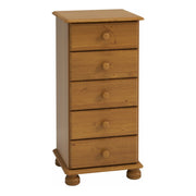 Richmond 5 Drawer Tall Narrow Chest Pine