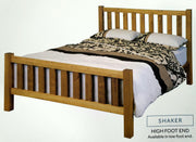 Windsor Pine Shaker High Foot End Bed Frame